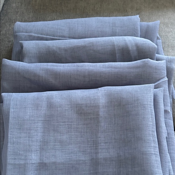 Elegant Blue Sheer Curtain Panel 4 pieces - Picture 4 of 8